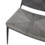 Marina Home Mid-Century Style Black Paper Cord Flair Stiletto Accent Dining Chair