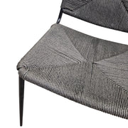 Marina Home Mid-Century Style Black Paper Cord Flair Stiletto Accent Dining Chair