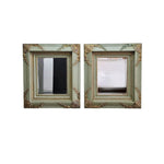 Bespoke Baroque Style Sage Green and Gilded Wall Mirror