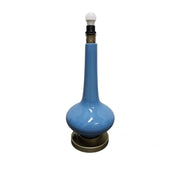 Mid-Century Style Atlantic Blue Glazed Ceramic Bottle Table Lamp