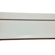 Bi-Colour Mid-Century Style Wooden Dining Table with White Laminate Top