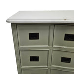 Vintage Farmhouse 12-Drawer Apothecary Bow-Front Chest