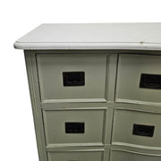 Vintage Farmhouse 12-Drawer Apothecary Bow-Front Chest