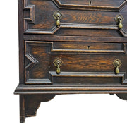 20th Century Oak Bureau with Geometric Moulding
