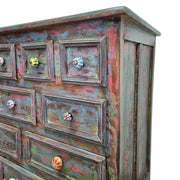 Artisanal Multi Drawer Upcycled Wooden Apothecary Chest