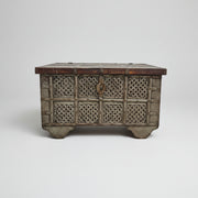 Antique Rajasthani Carved Wood Indian Dowry Chest