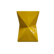 Bold Mustard Yellow Hourglass Faceted Geometric Side Table