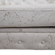 Regal White Speckled Chesterfield Armchair with Roll Arms