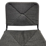 Marina Home Mid-Century Style Black Paper Cord Flair Stiletto Accent Dining Chair