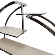 Art Deco Chrome and Glass Circular Display Shelf