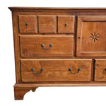 Ethan Allen Classic Country Solid Wood Star-Carved Dresser