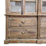 Marina Home Rustic Reclaimed Wood Glass Display Cabinet