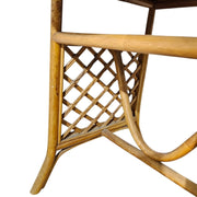 Mid-Century Oval Rattan Bistro Dining Table