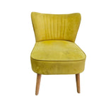 Mid-Century Modern Mustard Velvet Accent Chair