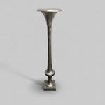 Contemporary Cast Aluminium Fluted Trumpet Pedestal Stand