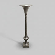 Contemporary Cast Aluminium Fluted Trumpet Pedestal Stand