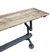 Reclaimed Industrial Pipeline Console Table
