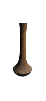Pottery Barn Vintage Style Hand Carved Wooden Onion Base Bud Vase