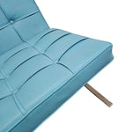 Mid-Century Style Sky Blue Barcelona Inspired Lounge Chair