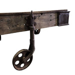 Industrial Reclaimed Timber Factory Cart Coffee Table by KARE