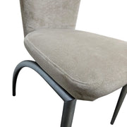 Contemporary High-Back Velvet Fabric Dining Chair