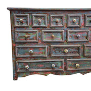 Artisanal Multi Drawer Upcycled Wooden Apothecary Chest