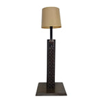 Sculptural Anglo-Indian Style Carved Jali Wood Table Lamp