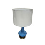 Mid-Century Style Atlantic Blue Glazed Ceramic Bottle Table Lamp