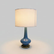 Mid-Century Style Atlantic Blue Glazed Ceramic Bottle Table Lamp