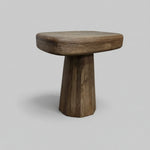 Rustic Mushroom Solid Wood Side Table
