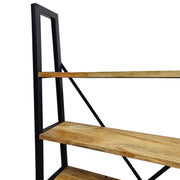 Industrial Mango Wood & Iron 5-Tier Shelving Unit