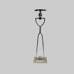 Home Center Retro Silver Twisted Metal Candlestick Stand