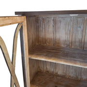 Dark Finish Triple-Door Display Sideboard