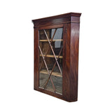 George III Style Mahogany Astragal Glazed Corner Cabinet