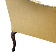 Radiant Mustard Yellow Wingback Settee