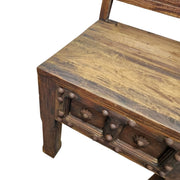 Heritage Style Solid Wood Carved Medieval Accent Chair