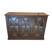 Dark Finish Triple-Door Display Sideboard