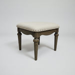 Home Center Lexington Classic Fabric Upholstered Wooden Dressing Stool