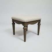Home Center Lexington Classic Fabric Upholstered Wooden Dressing Stool
