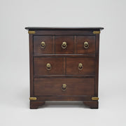 Vintage-Inspired Campaign Style Solid Wood Nightstand