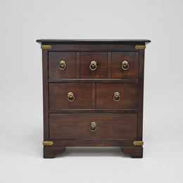 Vintage-Inspired Campaign Style Solid Wood Nightstand