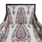 Classic French Bergère Armchair in Vibrant Paisley