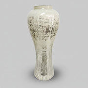 TITLE:
Ethereal Silver Speckled Milky White Glass Baluster Vase