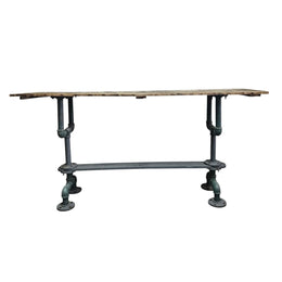 Reclaimed Industrial Pipeline Console Table