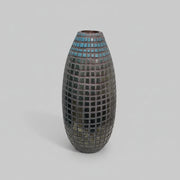 Iridescent Mosaic Tesselated Glass Large Elongated Vase