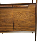 Crate & Barrel Mid-Century Style Tate Walnut Storage Bookcase