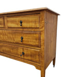 Timeless Honey-Toned Tiger Maple Chest of Drawers