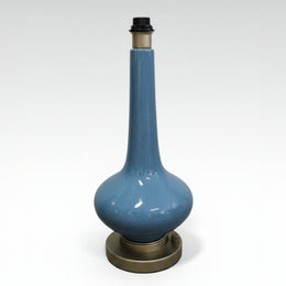 Serene Sky Blue Crackle Glaze Ceramic Table Lamp