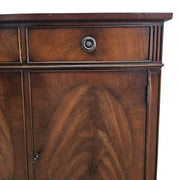 Vintage Style Elegant Bowfront Wooden Cabinet