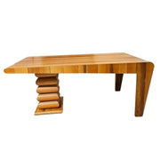 Architectural Sculptural Solid Wood Dining Table